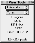 The Information buddy displaying data for the graph view as a whole