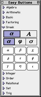 Greek Easy Buttons - Lowercase Characters Set alpha