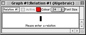 A blank algebraic relation window