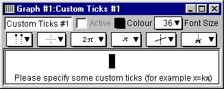 A blank custom ticks window