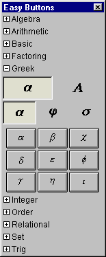 Greek Easy Buttons - Lowercase Characters Set alpha