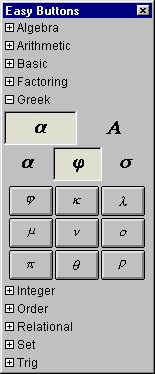 Greek Easy Buttons - Lowercase Characters Set varphi