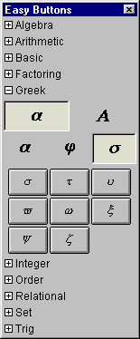 Greek Easy Buttons - Lowercase Characters Set sigma