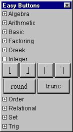 Integer Easy Buttons