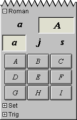 Roman Easy Buttons - Uppercase Characters Set A