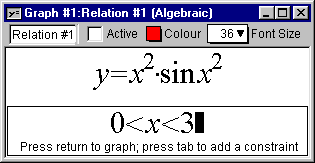 Relation #1 with second constraint