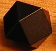 Aluminum cuboctahedron, painted black